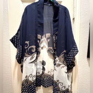 Kimono - Navy and Tan